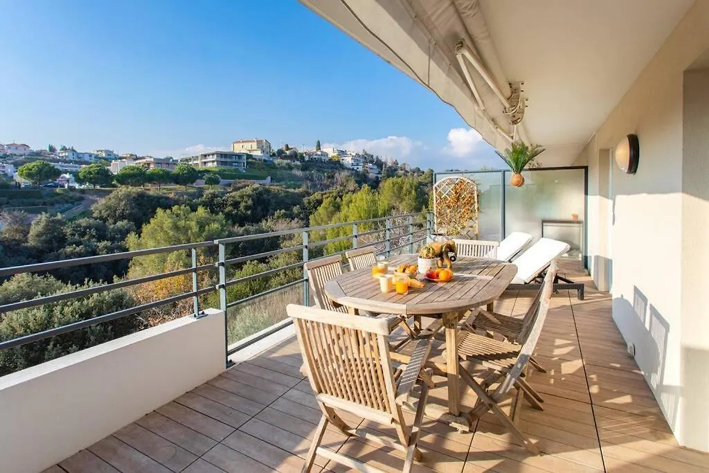 L8 Calm, Panoramic Sea View Withterrace, Parking & Ac Apartment Saint-Laurent-du-Var