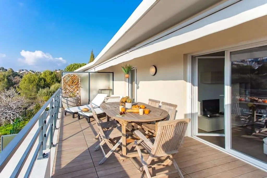 L8 Calm, Panoramic Sea View Withterrace, Parking & Ac Apartment Saint-Laurent-du-Var