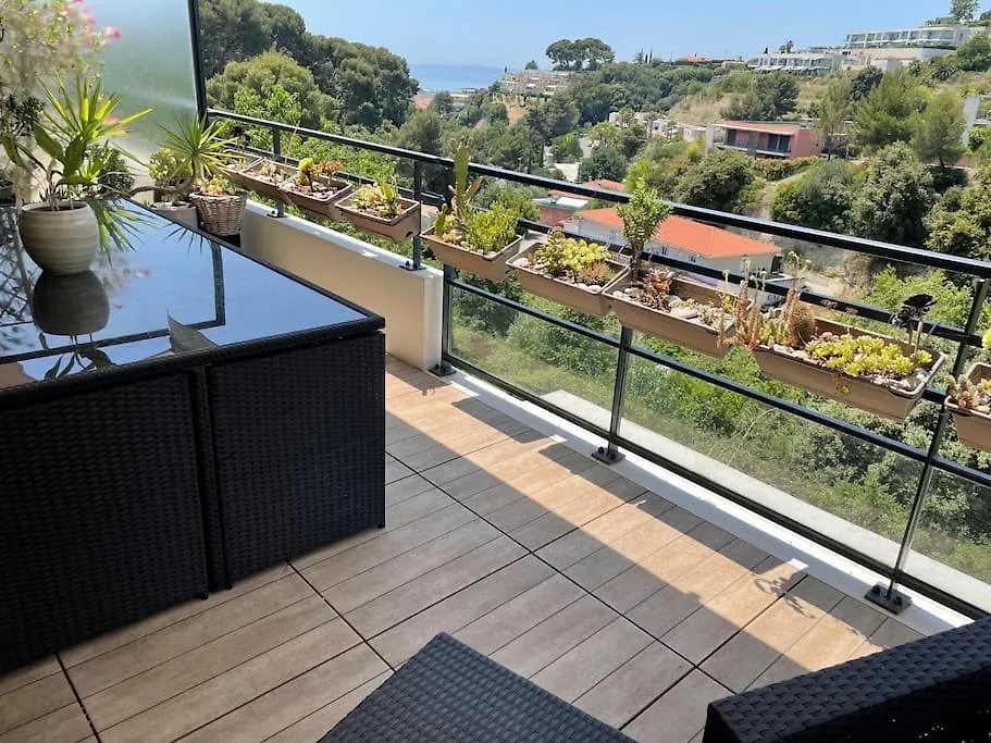L8 Calm, Panoramic Sea View Withterrace, Parking & Ac Apartment Saint-Laurent-du-Var